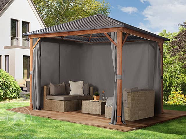 TOOLPORT 3x3 m Hardtop Gartenpavillon, i...