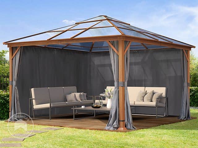 TOOLPORT 4x4 m Hardtop Gartenpavillon, inkl. 4 Seitenteile, loft grey - (300197) TOOLPORT 4x4 m Hardtop Gartenpavillon, inkl. 4 Seitenteile, loft grey - (300197)