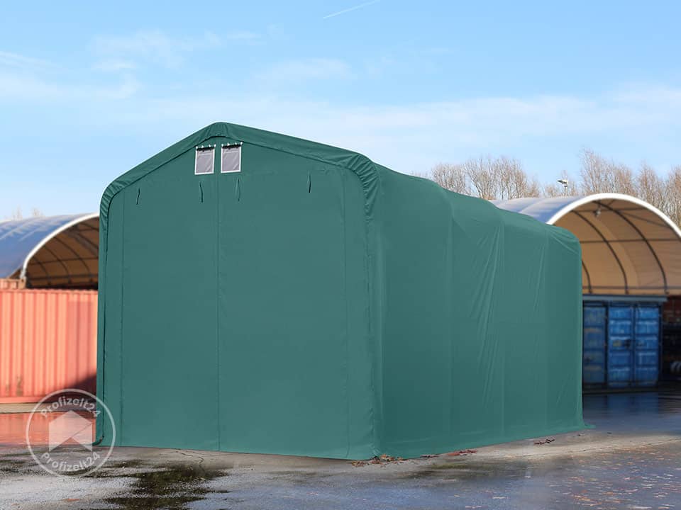 TOOLPORT 4x8m Zelthalle, PVC-Plane, dunk...