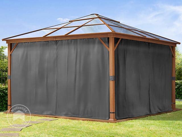 TOOLPORT 4x4 m Hardtop Gartenpavillon, inkl. 4 Seitenteile, loft grey - (300197) TOOLPORT 4x4 m Hardtop Gartenpavillon, inkl. 4 Seitenteile, loft grey - (300197)