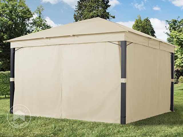 TOOLPORT 4x4 m Softtop Gartenpavillon, inkl. 4 Seitenteile, champagnerfarben - (300174) TOOLPORT 4x4 m Softtop Gartenpavillon, inkl. 4 Seitenteile, champagnerfarben - (300174)