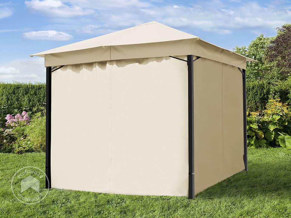 TOOLPORT 3x3 m Softtop Gartenpavillon, inkl. 4 Seitenteile, champagnerfarben - (300180) TOOLPORT 3x3 m Softtop Gartenpavillon, inkl. 4 Seitenteile, champagnerfarben - (300180)