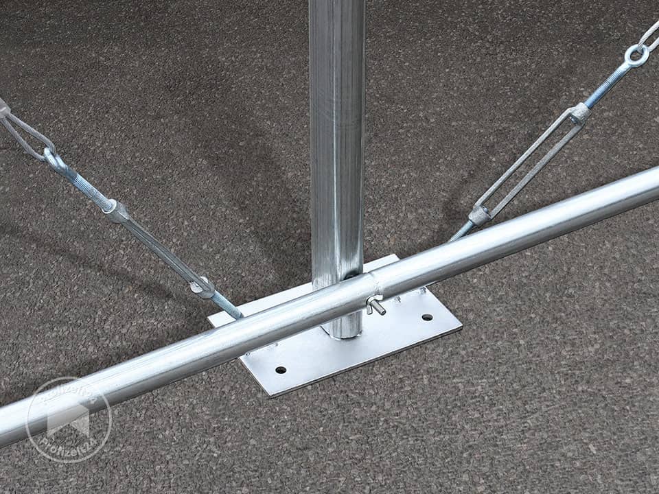 TOOLPORT 4x8m Zelthalle, PVC-Plane, grau...