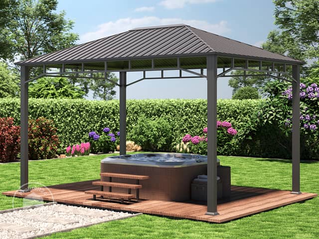 TOOLPORT 3x4 m Hardtop Gartenpavillon, o...