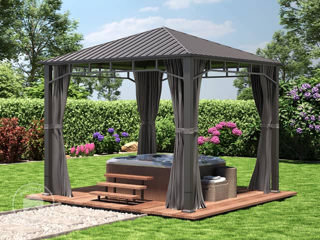 TOOLPORT 3x3 m Hardtop Gartenpavillon, i...