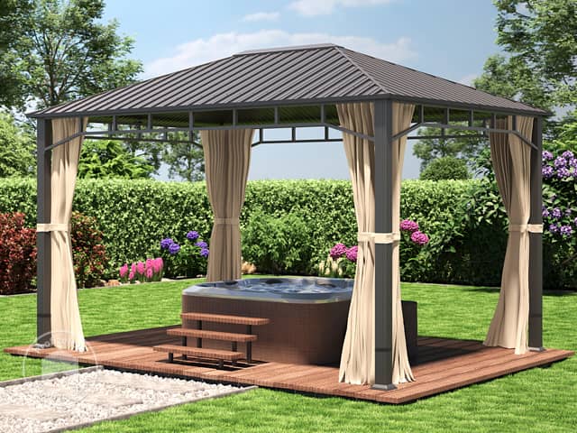 TOOLPORT 3x4 m Hardtop Gartenpavillon, i...
