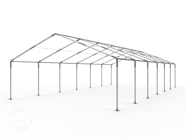 Partyzelt 6x10m Aus Robuster 560g/m² PVC-Plane – Wasserdichtes Gartenzelt In Weiß-Grau