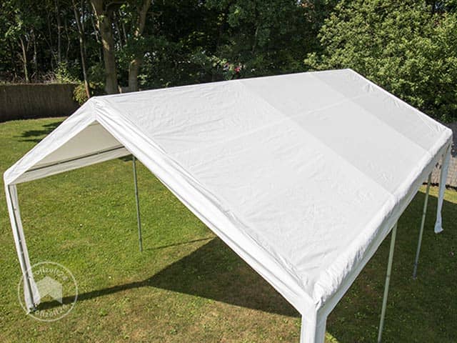 PE Partyzelt 4x10m wei, wasserdicht (90107) | Profizelt24