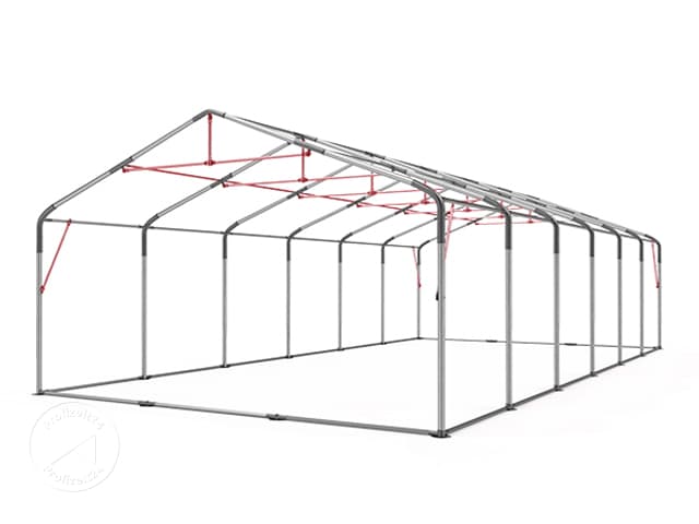 PVC Partyzelt 6x10m wei, inkl. Bodenrahmen (7547BL) | Profizelt24