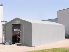 6x12m Zelthalle, PVC-Plane, grau, ohne Statik 6x12m Zelthalle, PVC-Plane, grau, ohne Statik