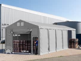 6x12 m Lagerzelt, PVC-Plane, grau, mit Bodenrahmen, ohne Statik 6x12 m Lagerzelt, PVC-Plane, grau, mit Bodenrahmen, ohne Statik