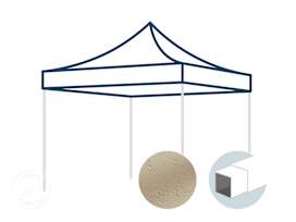 Ersatzdach für 3x3 m Faltpavillon mit 30 mm Stahlgestänge, creme