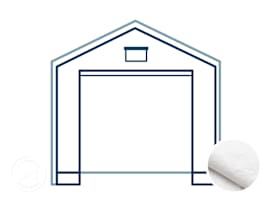 3 m breites Giebelteil für PE-Partyzelt mit gebolztem Gestänge mit Bodenrahmen