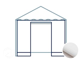 3 m breites Giebelteil für PVC-Partyzelt mit 2 m Seitenhöhe