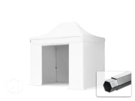 3x2m Aluminium Faltpavillon, inkl. 4 Seitenteile, weiß
