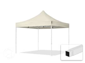 3x3m Stahl Faltpavillon, ohne Seitenteile, creme