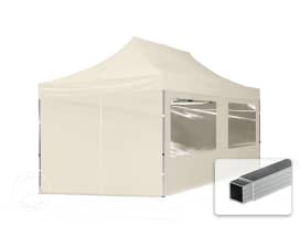 3x6m Aluminium Faltpavillon, inkl. 4 Seitenteile, creme