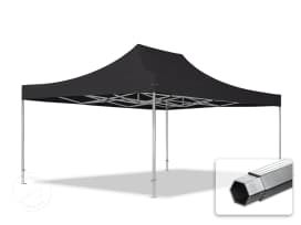 4x6m Aluminium Faltpavillon, ohne Seitenteile, schwarz 4x6m Aluminium Faltpavillon, ohne Seitenteile, schwarz