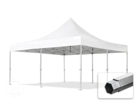 5x5m Aluminium Faltpavillon, ohne Seitenteile, weiß