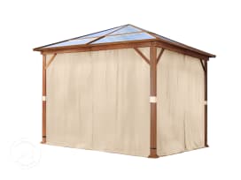 Seitenteile (4-teiliges Set) für Gartenpavillon Forest Deluxe, 3x3 m, champagnerfarben