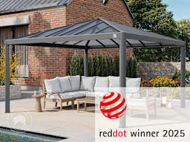 4x4m Hardtop Gartenpavillon, ohne Seitenteile