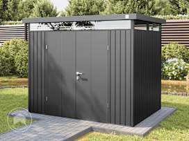 240 x 180 cm Gerätehaus, Umbragrau metallic