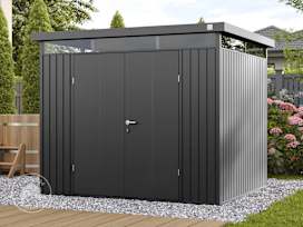 240 x 210 cm Gerätehaus, Umbragrau metallic