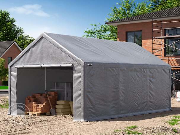 4x6m Lagerzelt, PE-Plane, grau