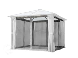 Moskitonetz (4-teilig) für Gartenpavillon Moonlight Deluxe 3x3 m, Grey