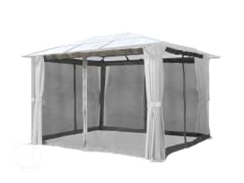Moskitonetz (4-teilig) für Gartenpavillon Moonlight Deluxe 3x3,65 m, Grey