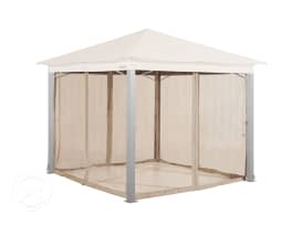 Moskitonetz (4-teilig) für Gartenpavillon Sunset Premium 3x3 m, cappuccino Moskitonetz (4-teilig) für Gartenpavillon Sunset Premium 3x3 m, cappuccino