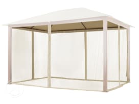 Moskitonetz (4-teilig) für Gartenpavillon Forest Premium 3x4 m, champagnerfarben Moskitonetz (4-teilig) für Gartenpavillon Forest Premium 3x4 m, champagnerfarben