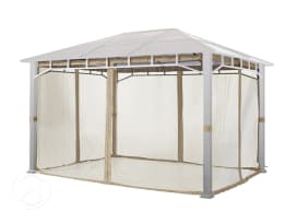 Moskitonetz (4-teilig) für Gartenpavillon Sunset Deluxe 3x4 m, champagner