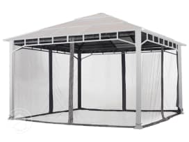 Moskitonetz (4-teilig) für Sunset Deluxe 4x4 m, loft grey Moskitonetz (4-teilig) für Sunset Deluxe 4x4 m, loft grey