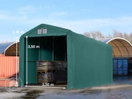 4x8m Zelthalle, PVC-Plane, dunkelgrün, ohne Statik