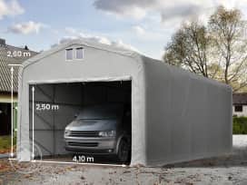 5x10m Zeltgarage, PVC-Plane, grau, ohne Statik 5x10m Zeltgarage, PVC-Plane, grau, ohne Statik