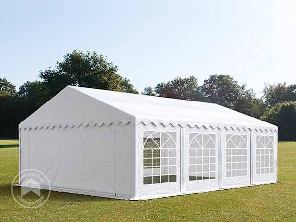 Parti sátor, 5x8m, PVC ponyva, fehér