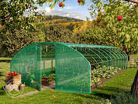 Fóliás melegház, 4x10m, PE ponyva, zöld