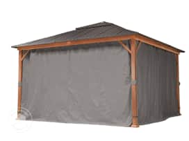 Oldalpanelek kerti pavilonhoz, 4x4m, Forest Superior, loft szürke