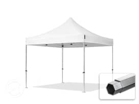 Összecsukható pavilon, Aluminium, 3x3m, oldalpanelek nélkül, fehér Összecsukható pavilon, Aluminium, 3x3m, oldalpanelek nélkül, fehér