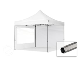 Összecsukható pavilon, acél, 3x3m, 2 oldalpanellel együtt, fehér Összecsukható pavilon, acél, 3x3m, 2 oldalpanellel együtt, fehér