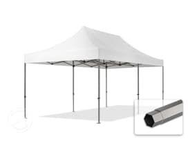 Összecsukható pavilon, acél, 3x6m, oldalpanelek nélkül, fehér Összecsukható pavilon, acél, 3x6m, oldalpanelek nélkül, fehér