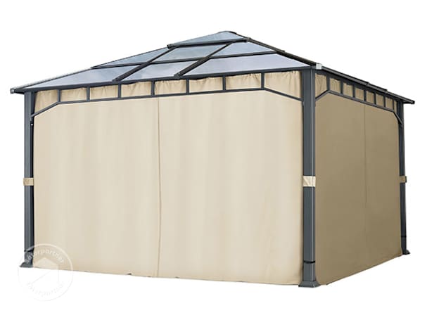 Oldalpanelek kerti pavilonhoz, 4x4m, Sunset Deluxe, pezsgő szín