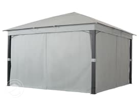 Oldalpanelek kerti pavilonhoz, 4x4m, Sunset Premium, stone