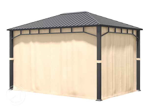 Oldalpanelek kerti pavilonhoz, 3x4m, Sunset Superior, pezsgő szín