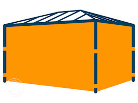 Oldalpanelek kerti pavilonhoz, 3x4m, Luma Deluxe, loft szürke