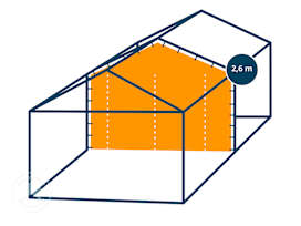 4x2,6m-es válaszfal parti sátrakhoz, pavilonokhoz