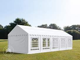 Párty stan 4x10 m, plachta z PVC, bílá Párty stan 4x10 m, plachta z PVC, bílá