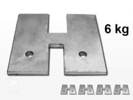 4 kusy závaží k nůžkovým stanům