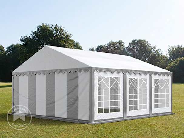 Párty stan 5x6 m, plachta z PVC, edá-bílá Párty stan 5x6 m, plachta z PVC, edá-bílá
